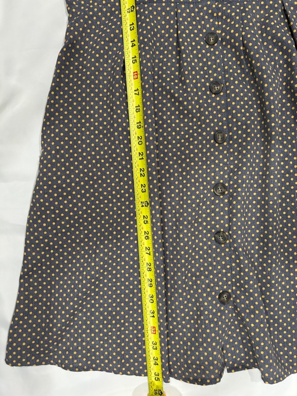 Umgee Gray Spaghetti Strap Polka Dot Button-Front Mini Dress - Picture 10 of 10